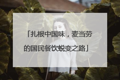 扎根中国味，麦当劳的国民餐饮蜕变之路